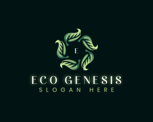 Eco Leaves Whirl logo design