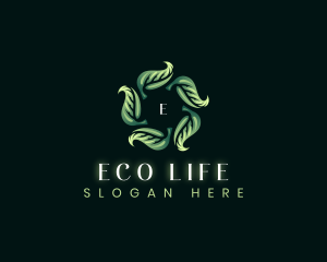 Eco Leaves Whirl logo design