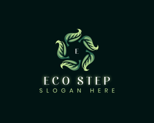 Eco Leaves Whirl logo design