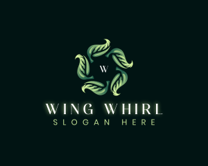 Eco Leaves Whirl logo design