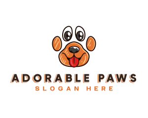 Puppy Paw Dog logo design