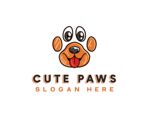 Puppy Paw Dog logo design