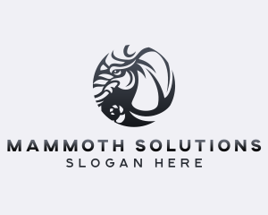 Elephant Mammoth Wildlife logo design