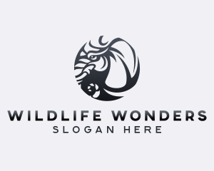 Elephant Mammoth Wildlife logo design