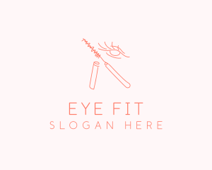 Eyelash Eye Mascara Cosmetic logo design