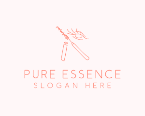 Eyelash Eye Mascara Cosmetic logo design