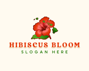  Hibiscus Flower Hawaii logo design