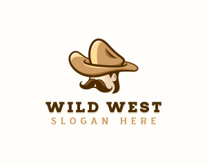 Cowboy Mustache Hat logo