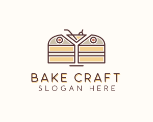 Cake Martini Pastry logo design