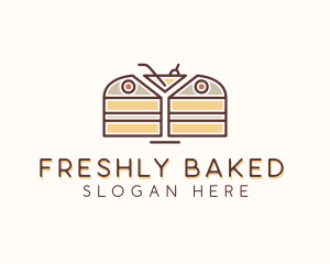 Cake Martini Pastry logo design