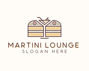 Cake Martini Pastry logo design