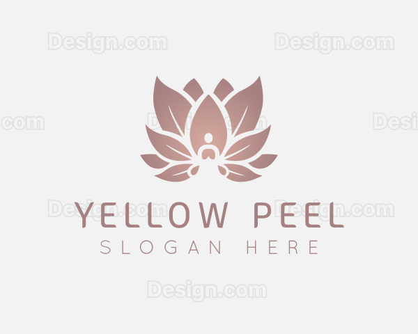 Sitting Lotus Flower Meditation Logo