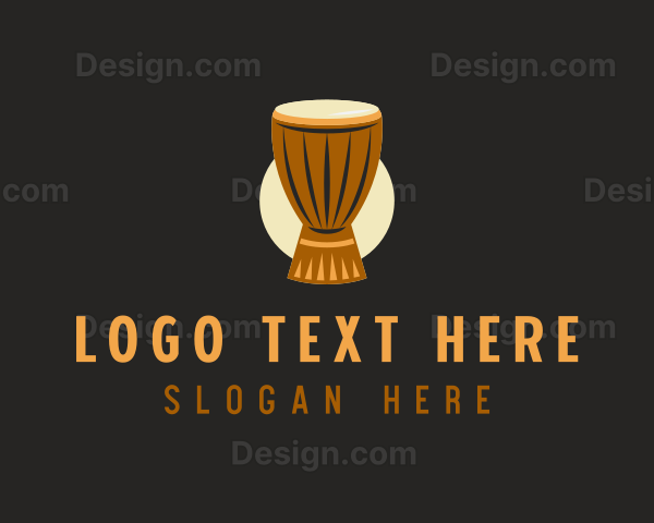 Djembe Drum Instrument Logo