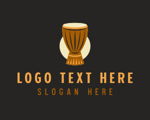 Djembe Drum Instrument Logo