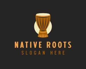 Djembe Drum Instrument logo design