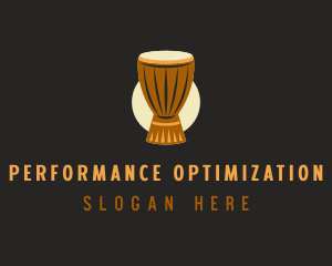 Djembe Drum Instrument logo design