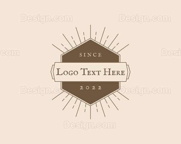 Retro Hexagon Business Logo