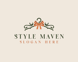 Fashion Hanger Ribbon logo design