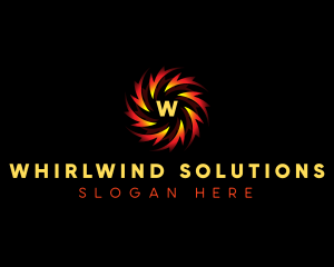 Flame Spiral Whirl logo