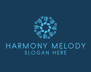 Music Note Snowflake logo