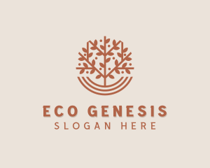 Botanical Planting Eco logo design