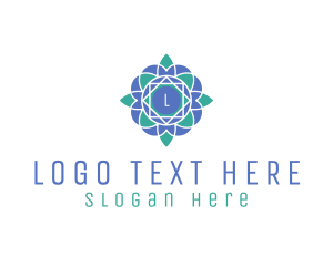 Geometric Flower Stained Glass logo