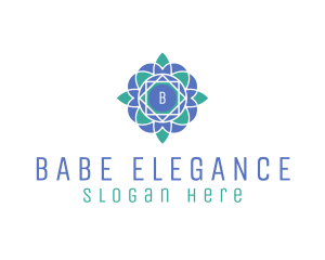 Geometric Flower Stained Glass logo design