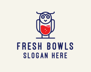 Owl Beverage Bird logo design