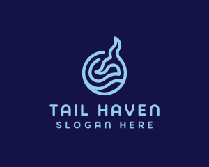 Dolphin Tail Badge logo design