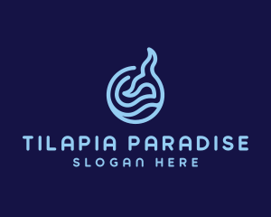 Dolphin Tail Badge logo design