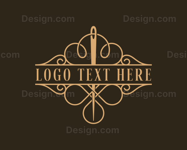 Tailor Needle Dressmaker Logo