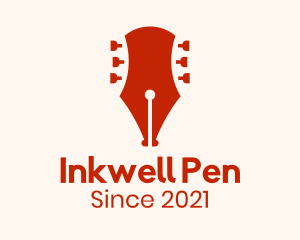 Pen Guitar Head logo design