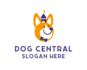 Castle Dog Corgi logo design