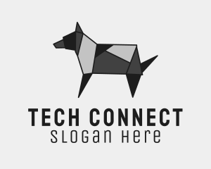 Pet Dog Origami Logo