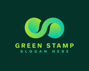 Green Leaf Loop logo design