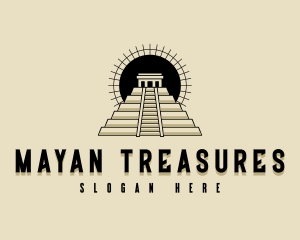 Ancient Mayan Pyramid logo design