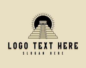 Historic - Ancient Mayan Pyramid logo design