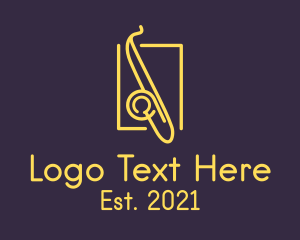 Saxophone - Yellow Jazz Saxophone logo design