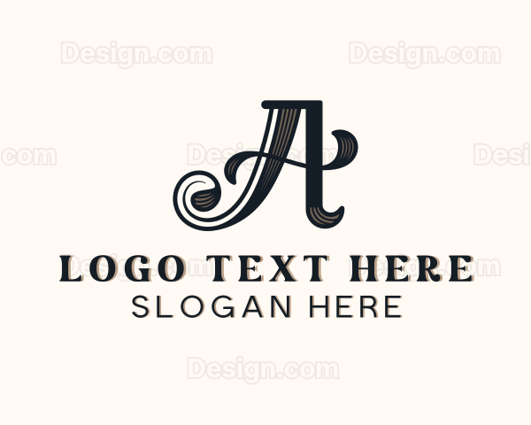 Vintage Elegant Brand Letter A Logo