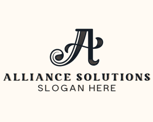 Vintage Elegant Brand Letter A logo design