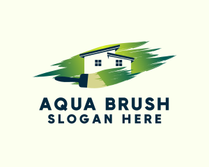 Green House Paintbrush logo design