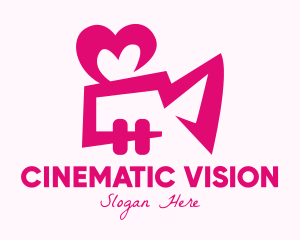 Pink Heart Video Camera logo