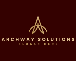 Luxury Arch Letter A logo design