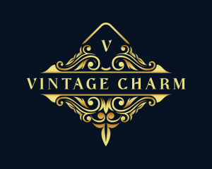 Vintage Elegant Ornament logo design