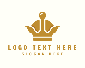 Gold Viking Crown logo