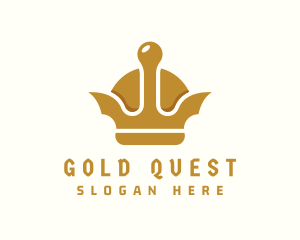 Gold Viking Crown logo design