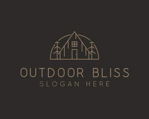 Forest Cabin Campsite logo design