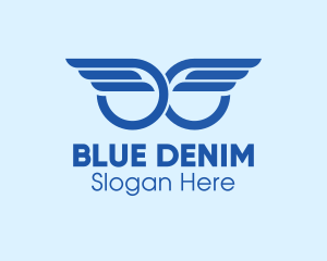 Blue Angel Wings logo design