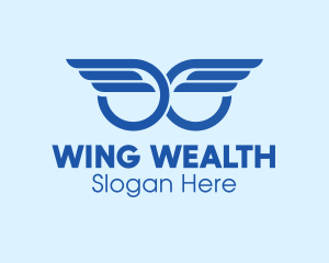 Blue Angel Wings logo design