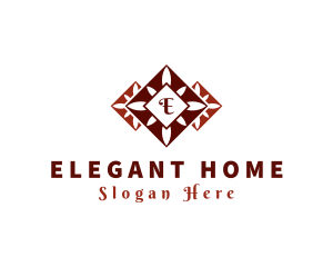 Floral Tile Home Decor logo design